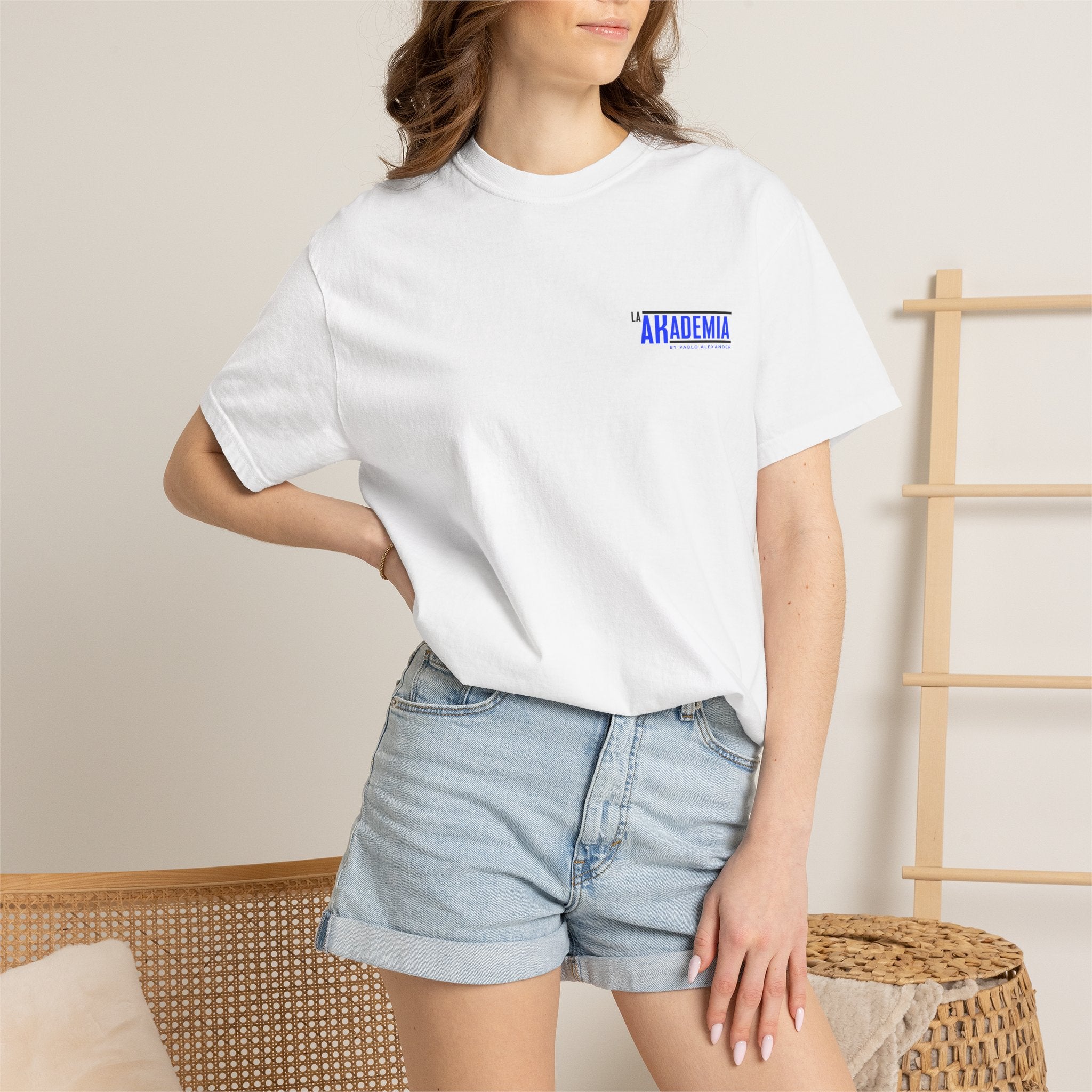 La Akademia Graphic T-Shirt — 'La Akademia by Pablo Alexander' Chest & Back Logo