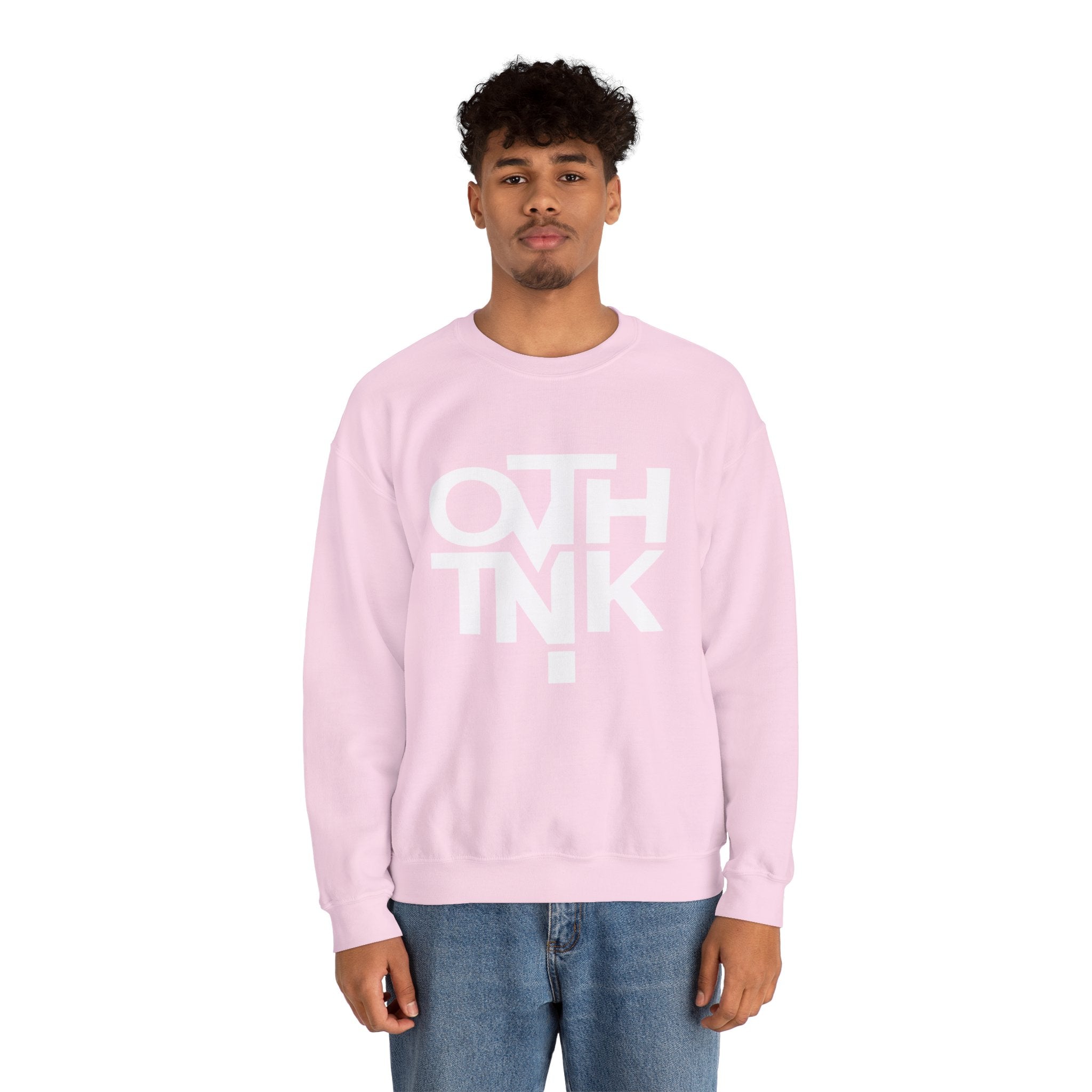 Crewneck Sweatshirt — Bold 'OTHINK' Minimalist Logo Pullover