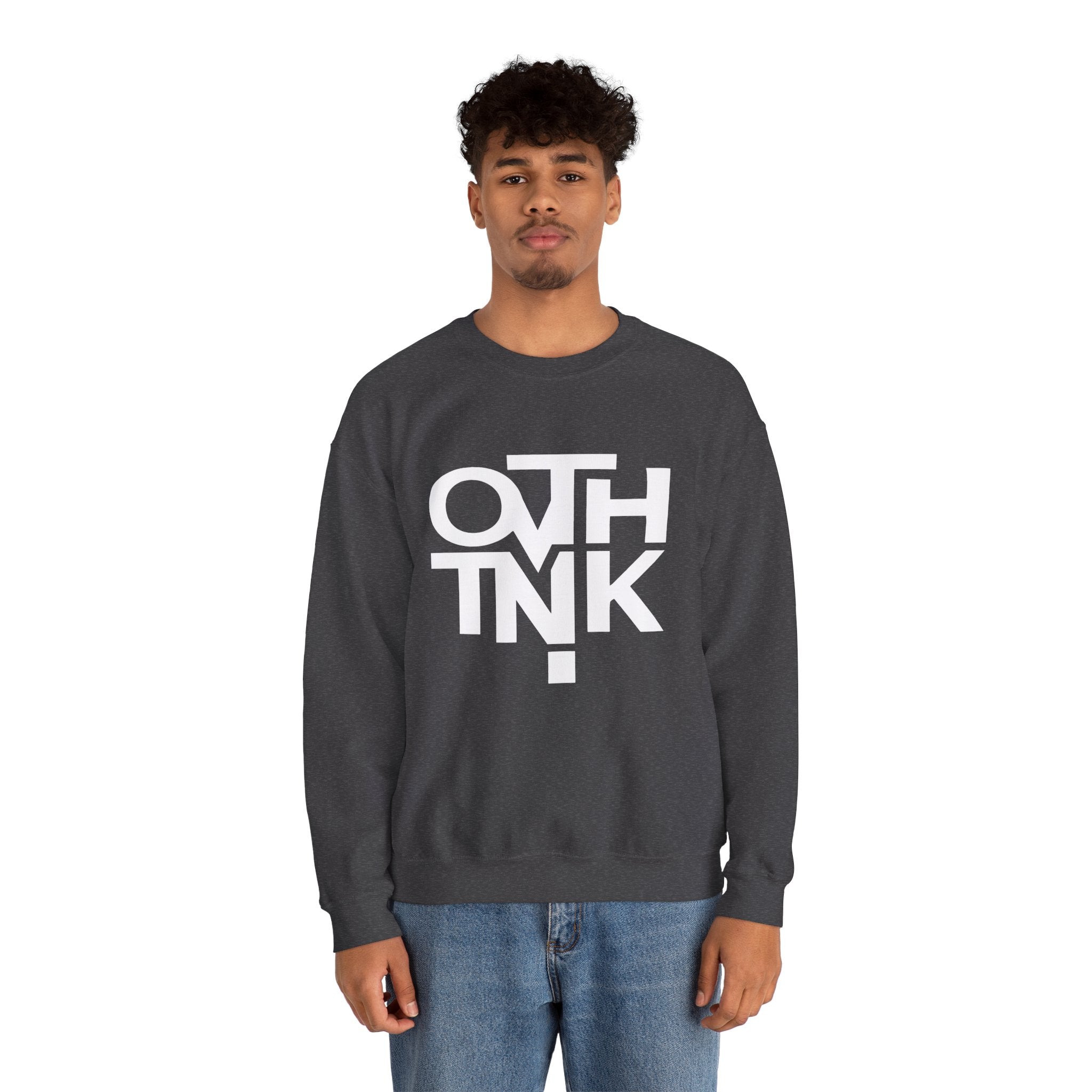 Crewneck Sweatshirt — Bold 'OTHINK' Minimalist Logo Pullover