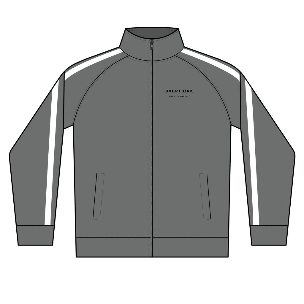 Track Jacket — Minimal 'OVERTHINK' Full-Zip Lightweight Sports Jacket