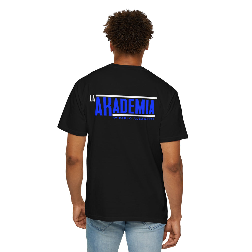 La Akademia Graphic T-Shirt — 'La Akademia by Pablo Alexander' Chest & Back Logo