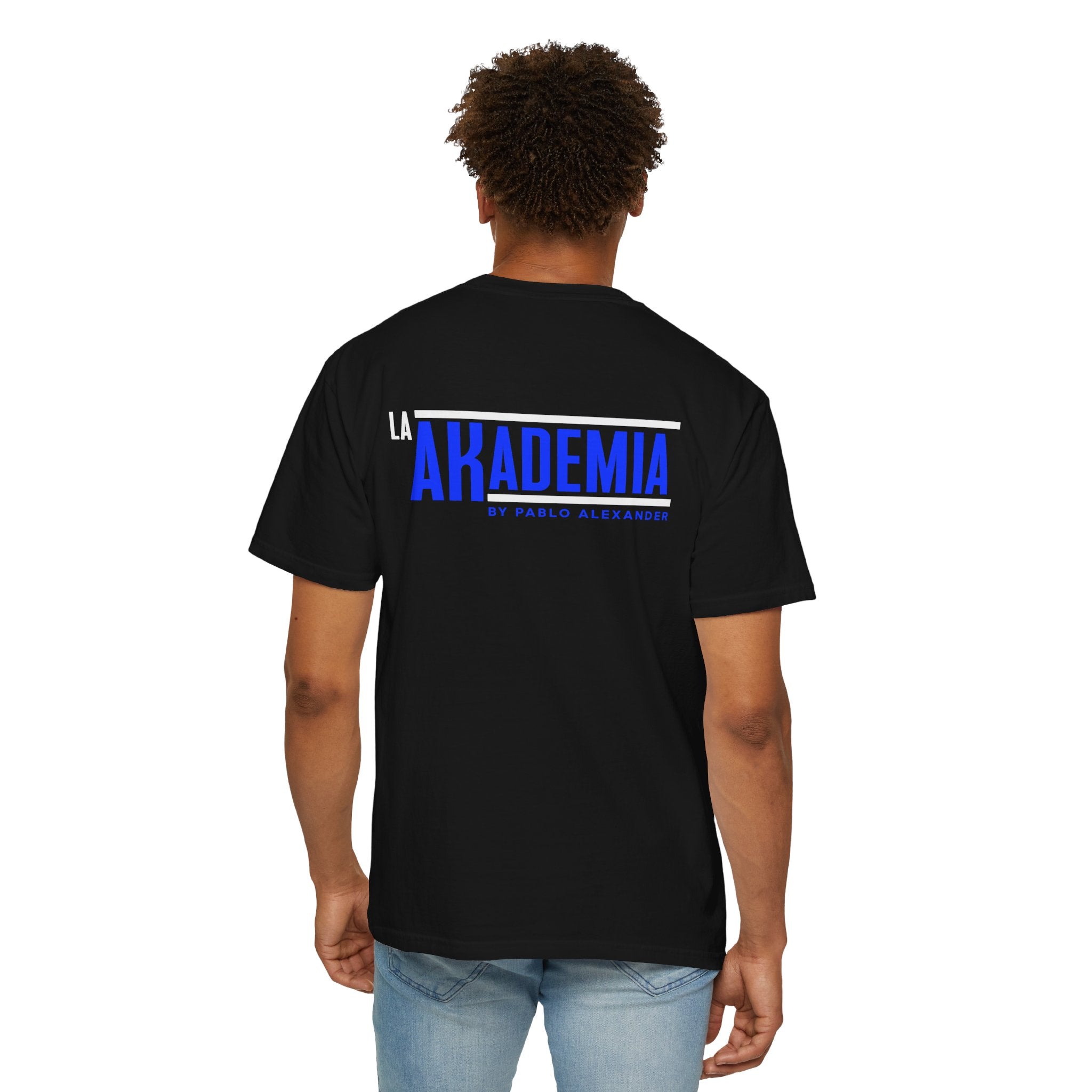 La Akademia Graphic T-Shirt — 'La Akademia by Pablo Alexander' Chest & Back Logo