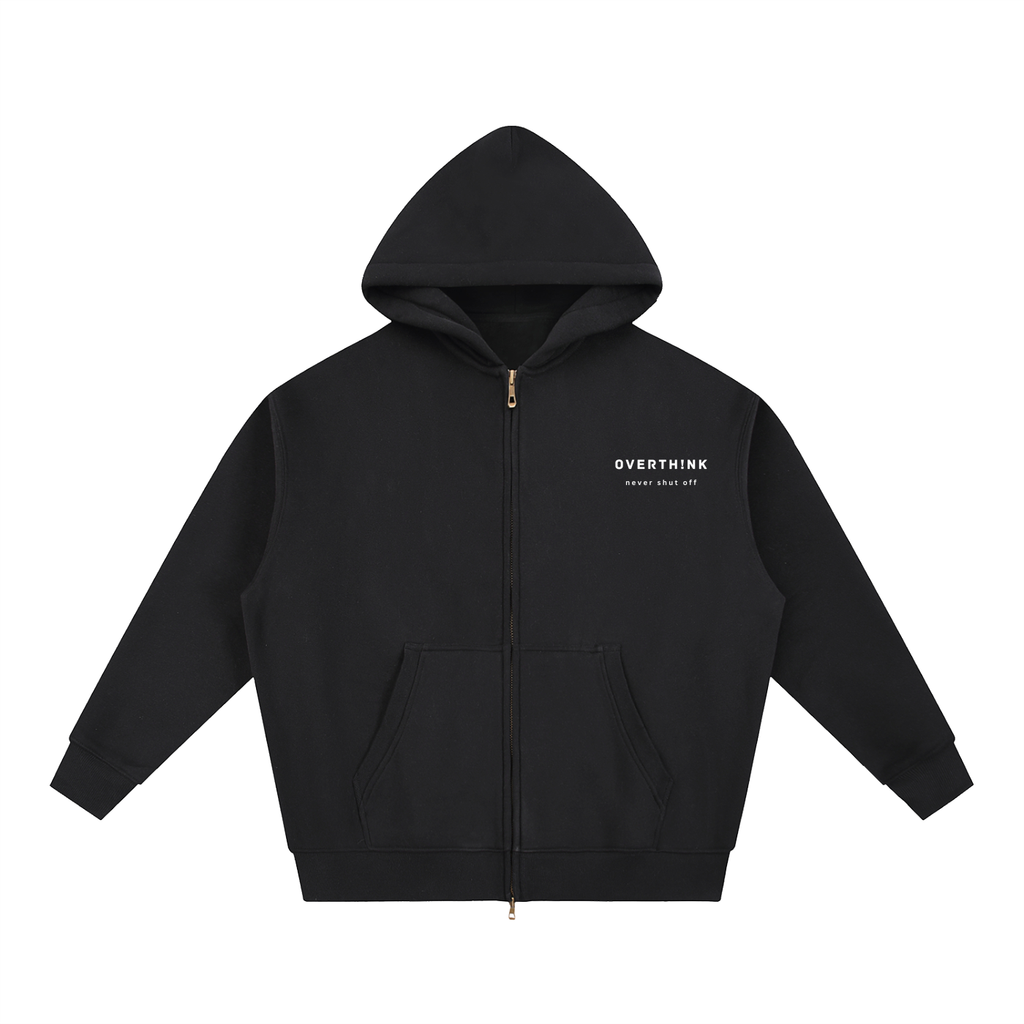 OVERTHINK Essential Oversized Fleece Boxy Hoodie