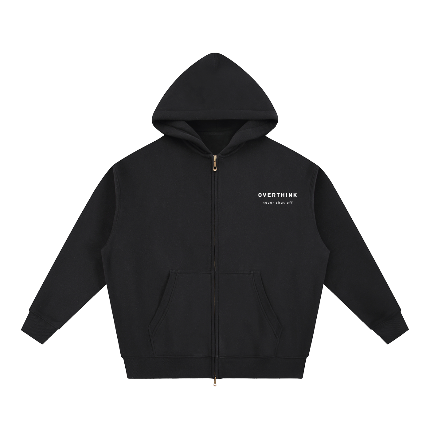 OVERTHINK Essential Oversized Fleece Boxy Hoodie