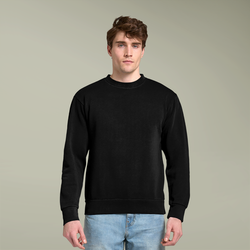 Crewneck Sweatshirt — "OVERTHINK never shut off" Minimal Graphic