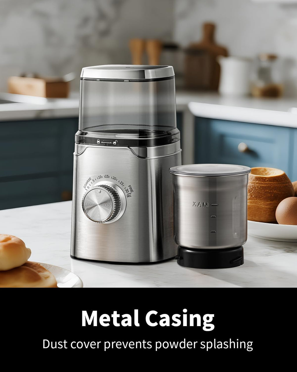 Electric Burr Coffee Grinder Stainless Steel