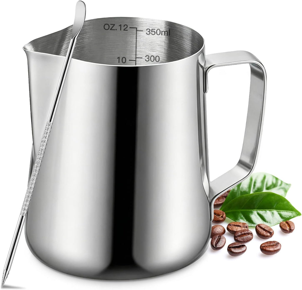 Stainless Steel Milk Frothing Pitcher 12oz