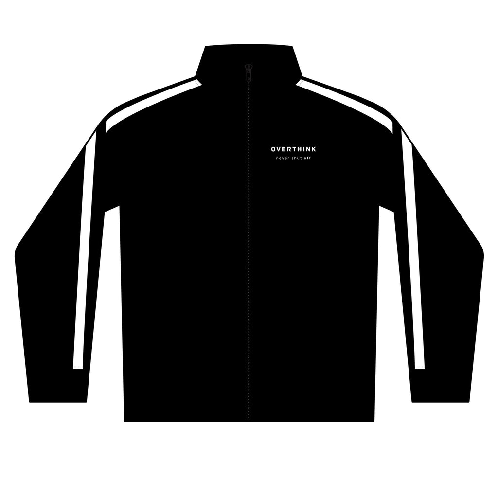 Track Jacket — Minimal 'OVERTHINK' Full-Zip Lightweight Sports Jacket