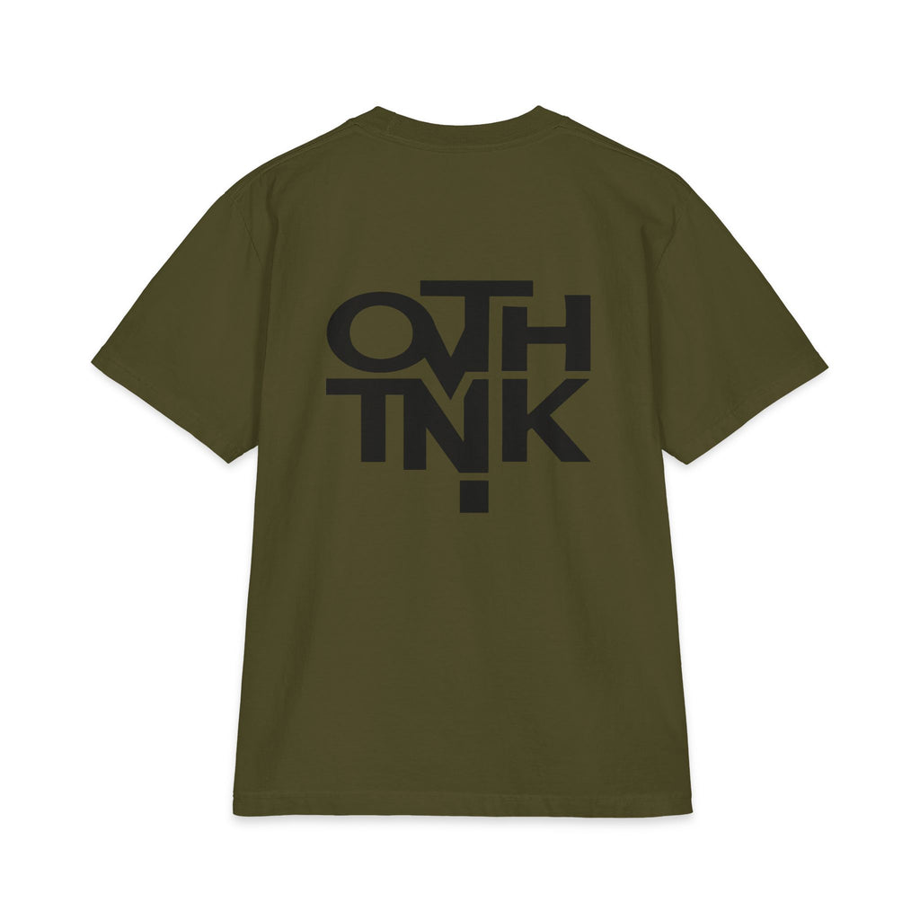 Overthinker Graphic Tee — Minimal Black Logo Short Sleeve Shirt