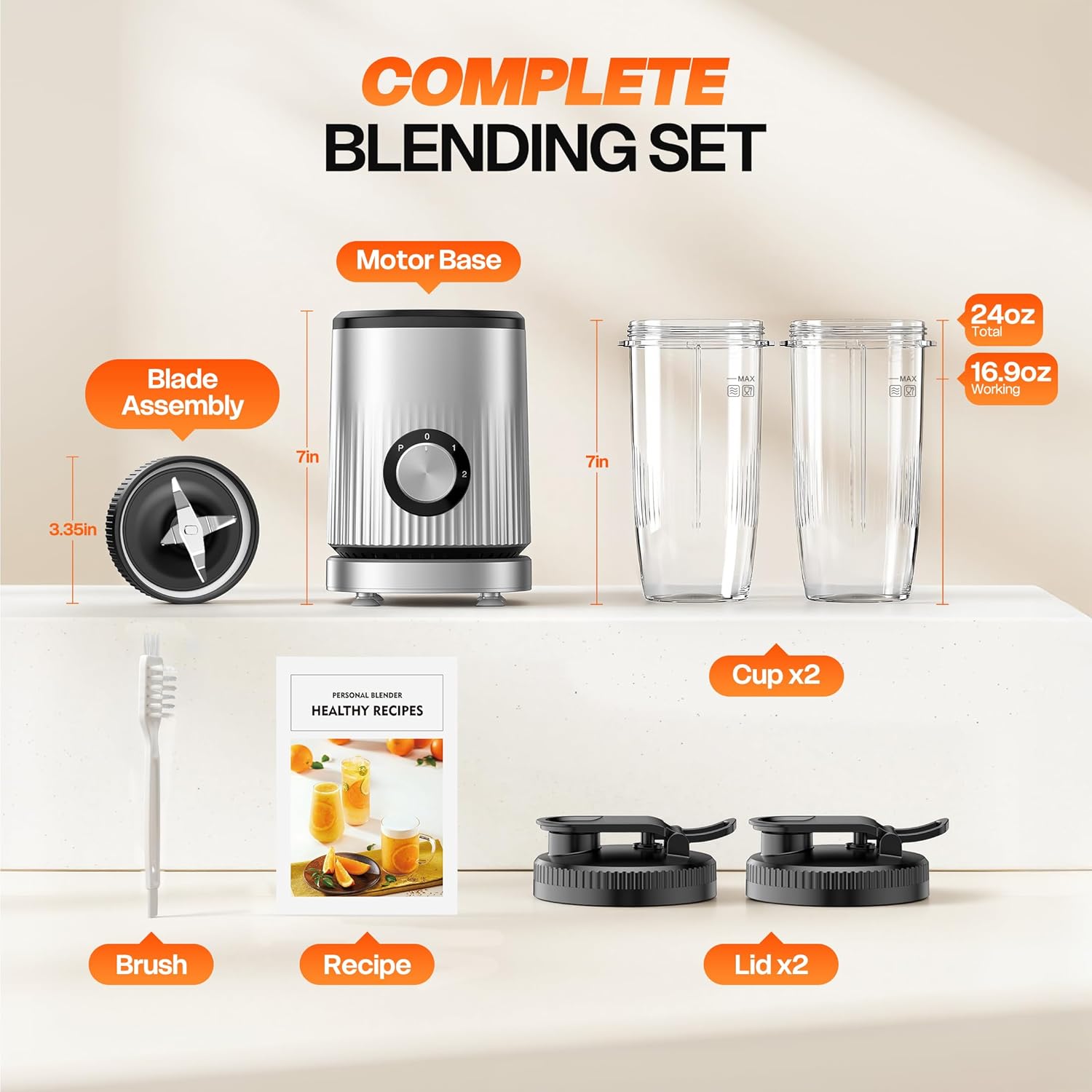 Personal Blender Smoothie Maker 600W