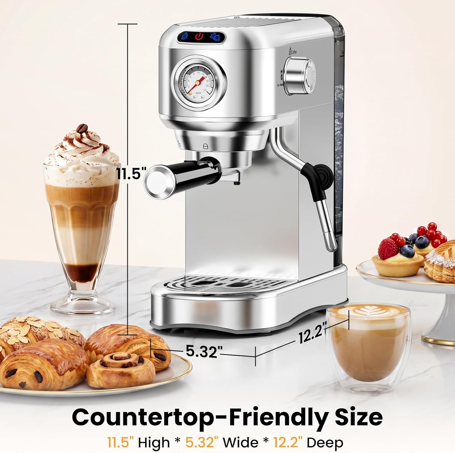 Espresso Machine with Milk Frother
