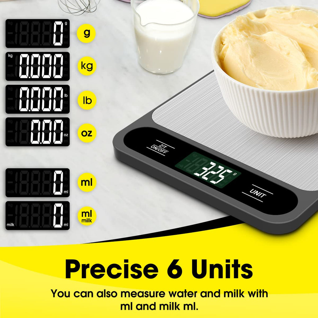Digital Kitchen Scale Stainless Steel Waterproof