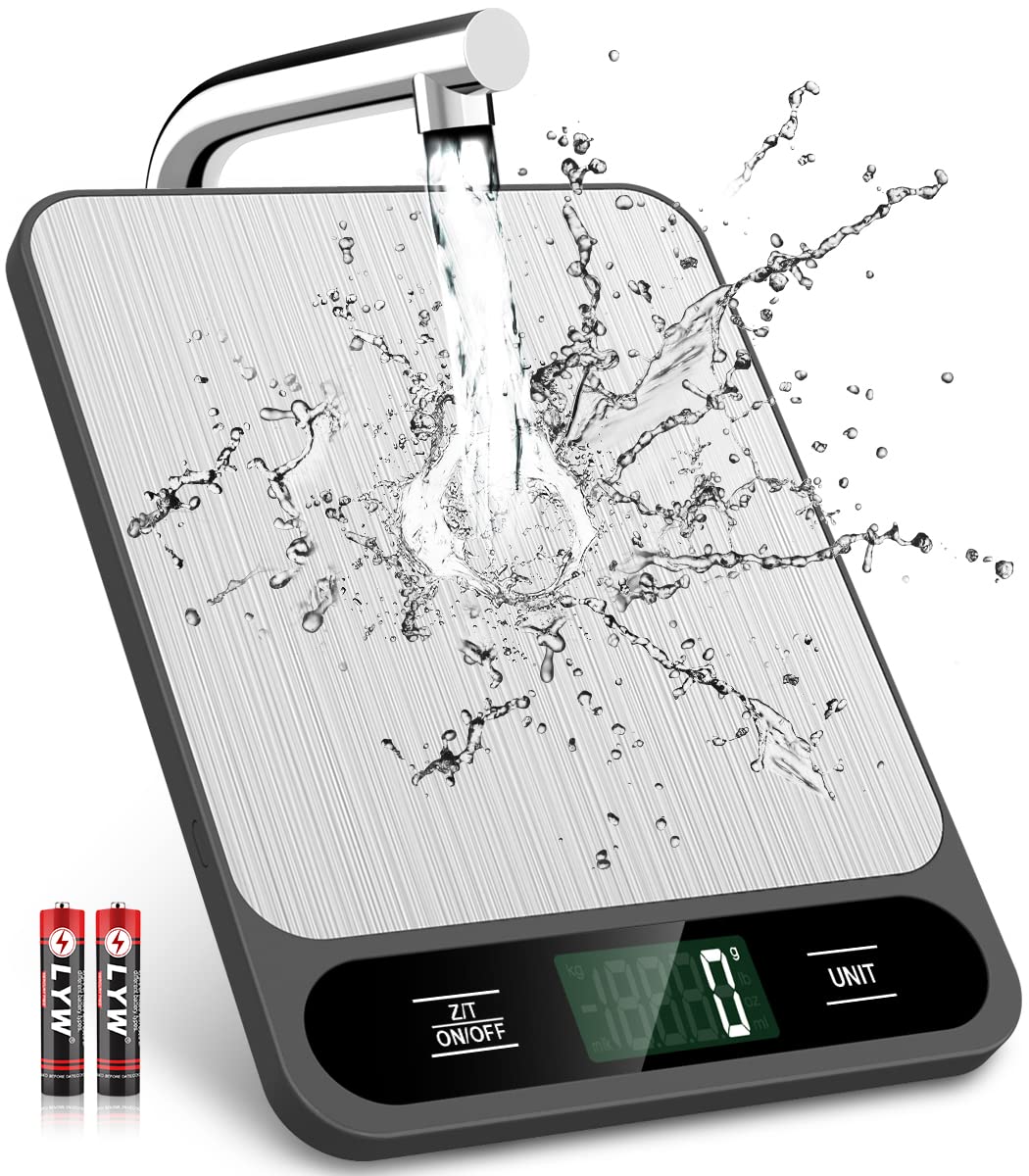 Digital Kitchen Scale Stainless Steel Waterproof
