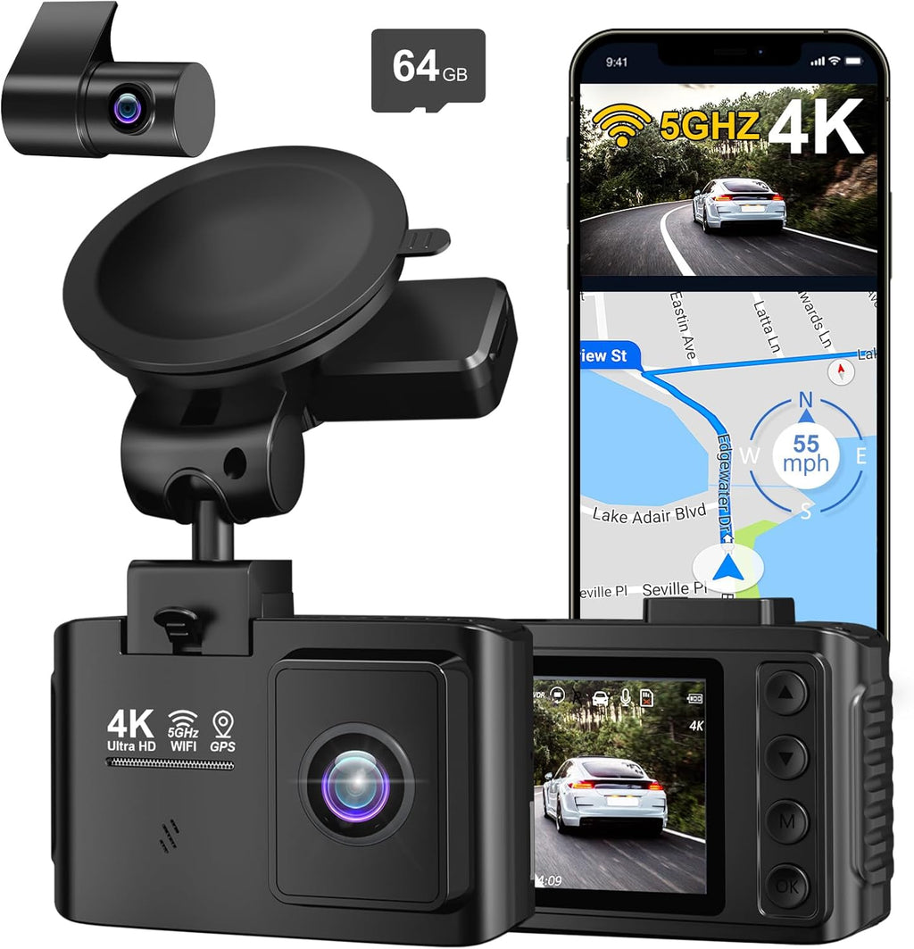 4K Dash Cam with GPS & WiFi