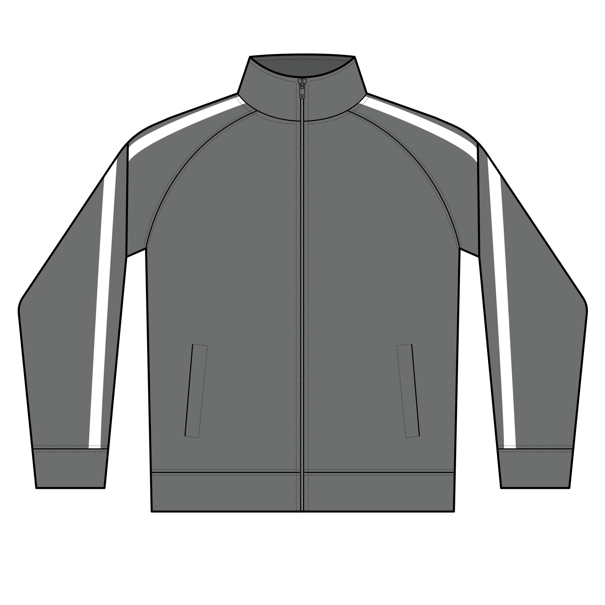 Track Jacket — Minimal 'OVERTHINK' Full-Zip Lightweight Sports Jacket