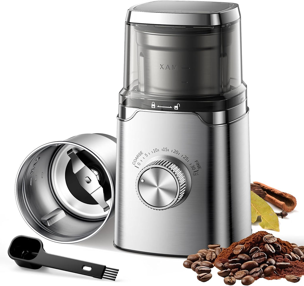 Electric Burr Coffee Grinder Stainless Steel