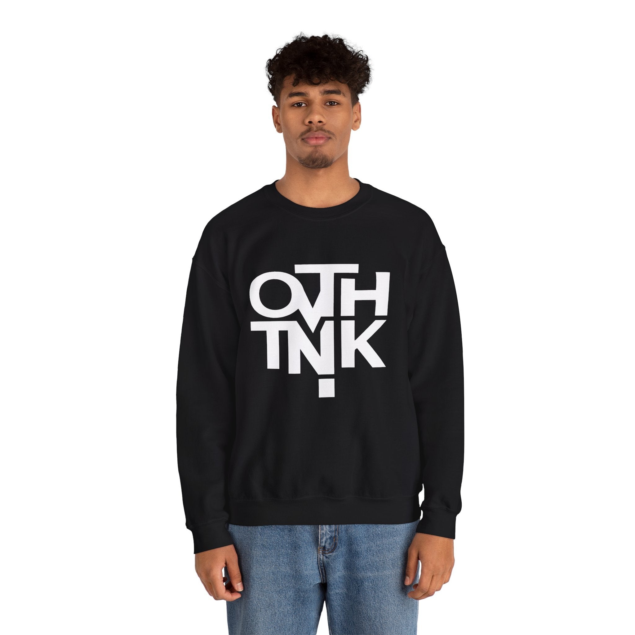 Crewneck Sweatshirt — Bold 'OTHINK' Minimalist Logo Pullover